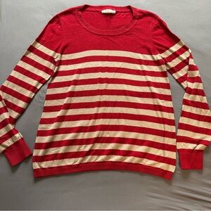 🔵 3/$20 Red and Tan Striped Knit